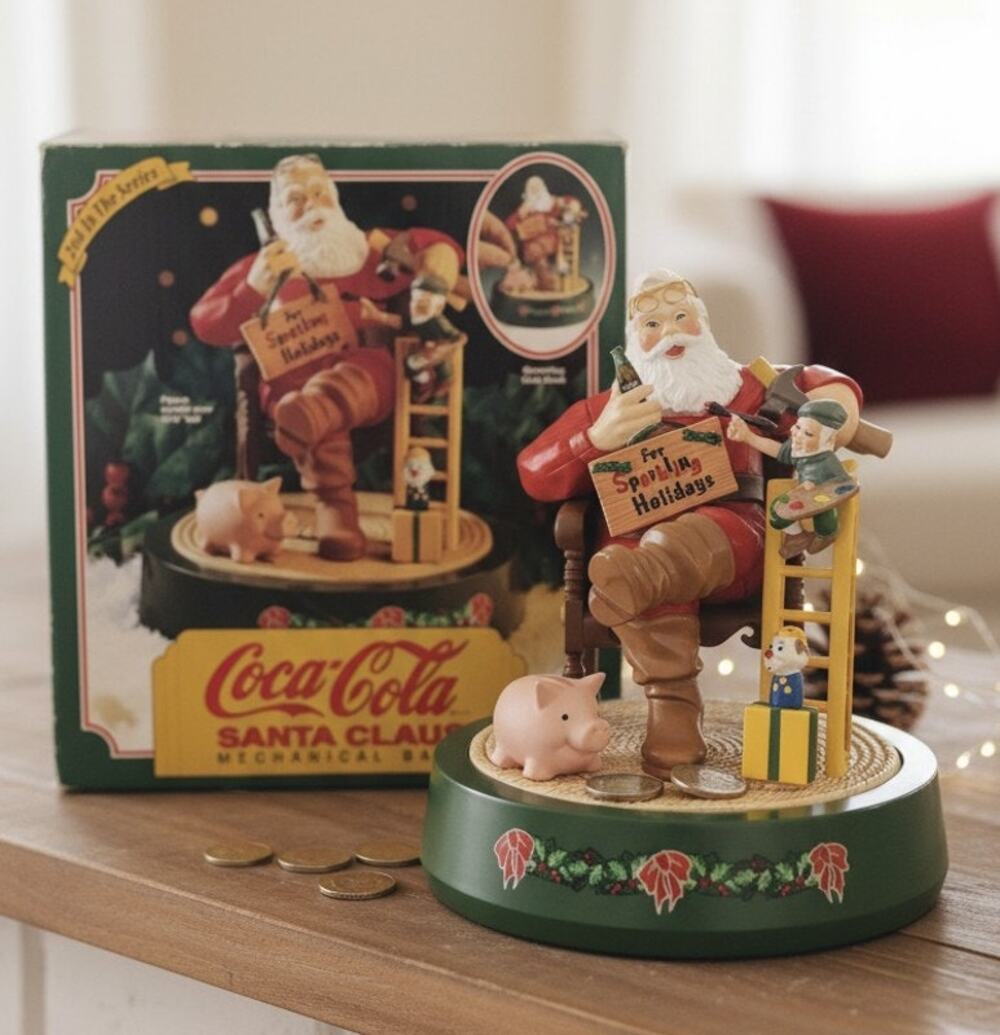 Coca-Cola Santa Claus Mechanical Bank Ertl 2nd Series w/ Original Box 1984